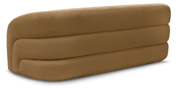 Musztardowa sofa z materiału bouclé 193 cm Elina – Bobochic Paris