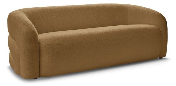 Musztardowa sofa z materiału bouclé 193 cm Elina – Bobochic Paris