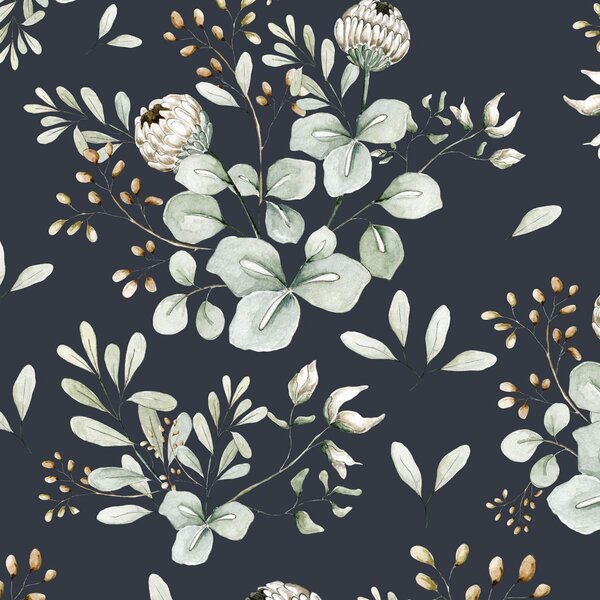Tapeta do pokoju dziecka Clover Navy Blue Tapeta / Return to Innocence