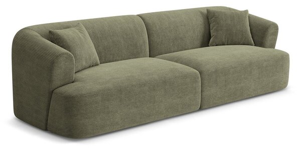 Zielona sztruksowa sofa 255 cm Campi – Cosmopolitan Design