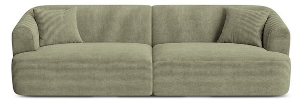 Zielona sztruksowa sofa 255 cm Campi – Cosmopolitan Design