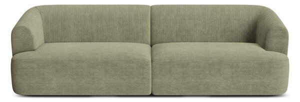 Zielona sztruksowa sofa 255 cm Campi – Cosmopolitan Design
