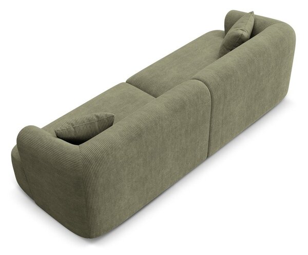 Zielona sztruksowa sofa 255 cm Campi – Cosmopolitan Design