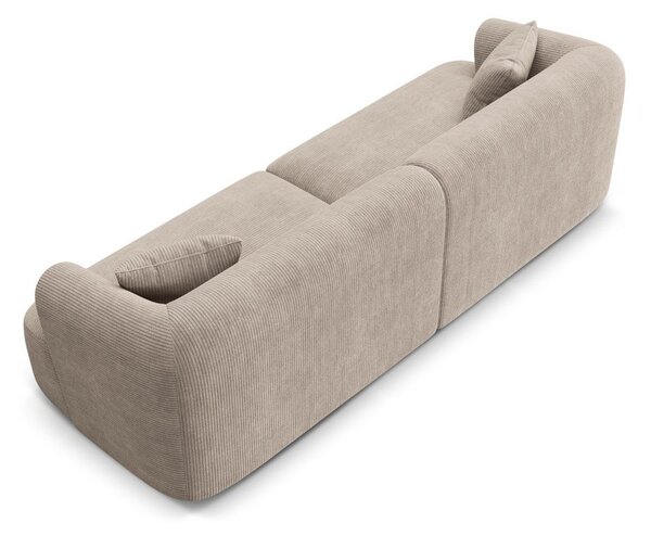 Jasnobrązowa sztruksowa sofa 255 cm Campi – Cosmopolitan Design