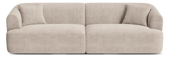 Jasnobrązowa sztruksowa sofa 255 cm Campi – Cosmopolitan Design