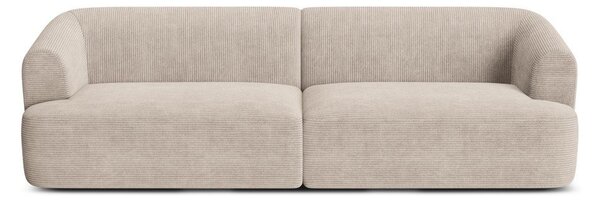 Jasnobrązowa sztruksowa sofa 255 cm Campi – Cosmopolitan Design
