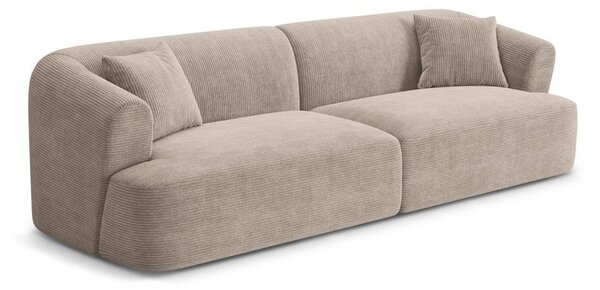 Jasnobrązowa sztruksowa sofa 255 cm Campi – Cosmopolitan Design