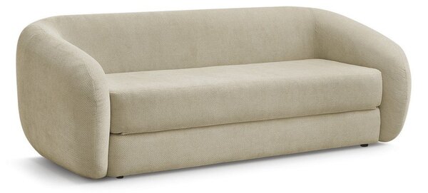 Szarobrązowa rozkładana sofa z tkaniny szenilowej 228 cm Neyo – Bobochic Paris