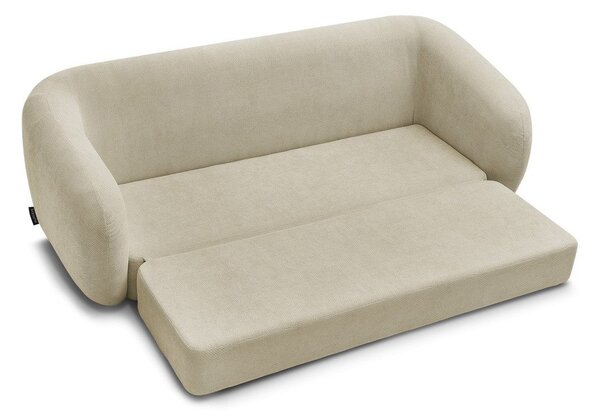 Szarobrązowa rozkładana sofa z tkaniny szenilowej 228 cm Neyo – Bobochic Paris