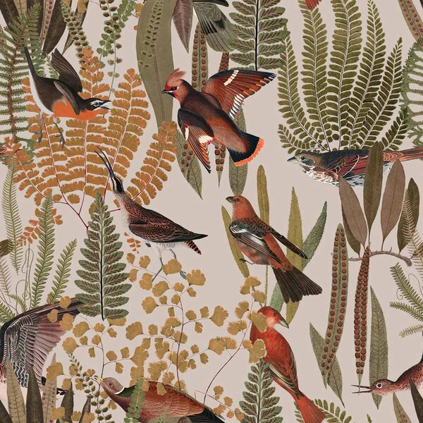 Tapeta do pokoju dziecka Birds Bush