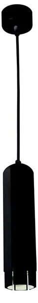 Czarna wisząca lampa tuba - 9X D258 G9-H63
