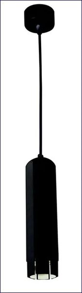 Czarna wisząca lampa tuba - 9X D258 G9-H63