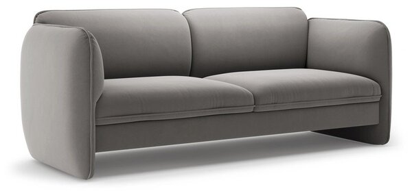 Ciemnoszara aksamitna sofa 204 cm Georgia – Micadoni