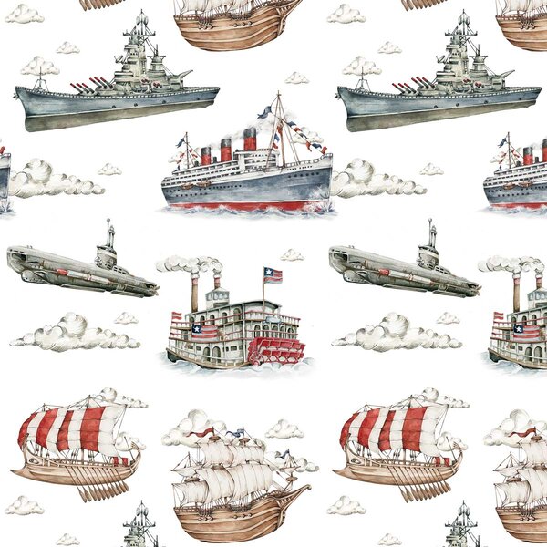 Tapeta do pokoju dziecka Ships Color / Industrial Evolution