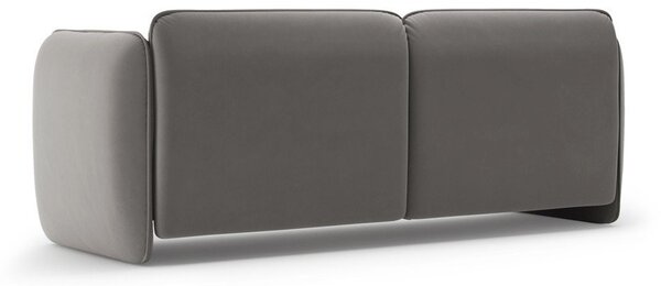 Ciemnoszara aksamitna sofa 204 cm Georgia – Micadoni