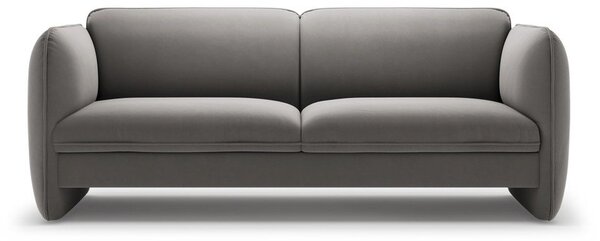 Ciemnoszara aksamitna sofa 204 cm Georgia – Micadoni