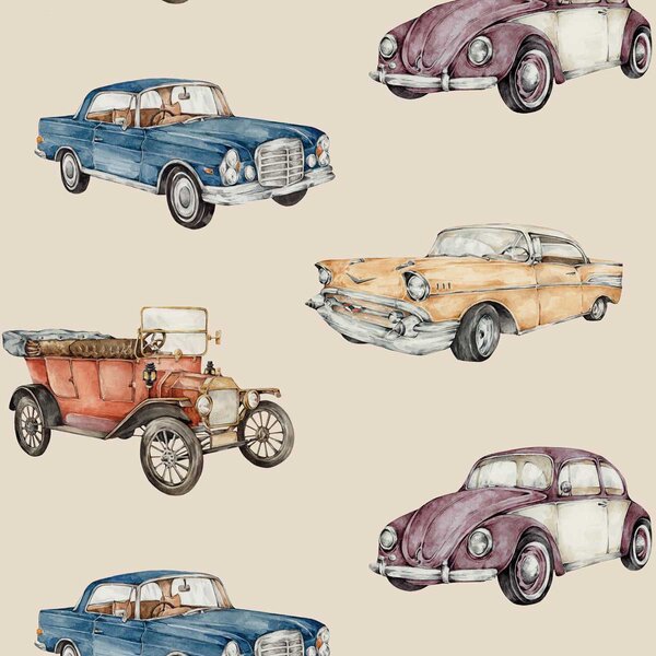 Tapeta do pokoju dziecka Cars Sunny Beige / Industrial Evolution