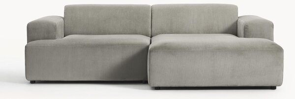 Sofa narożna ze sztruksu Melva (3-osobowa)