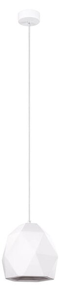 Biała lampa wisząca z geometrycznym kloszem - A440-Tomox