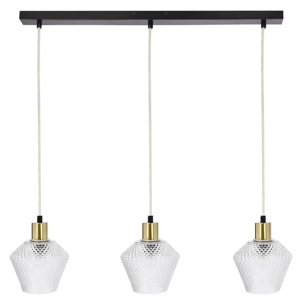 Nowoczesna lampa wisząca z kryształowymi kloszami - D273-Wela