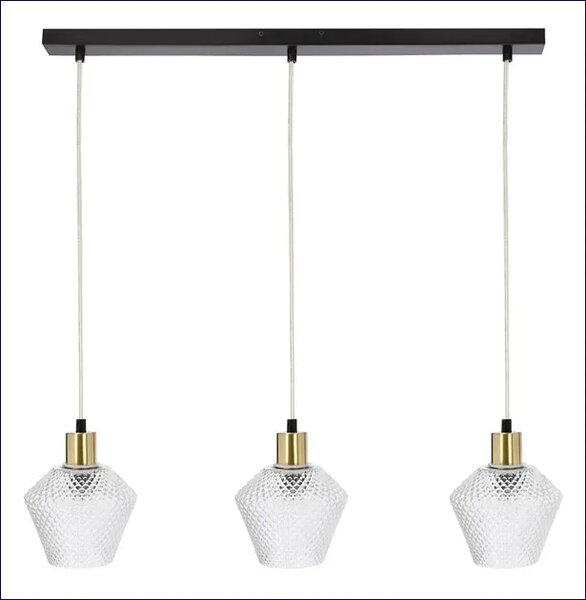 Nowoczesna lampa wisząca z kryształowymi kloszami - D273 T5-A99
