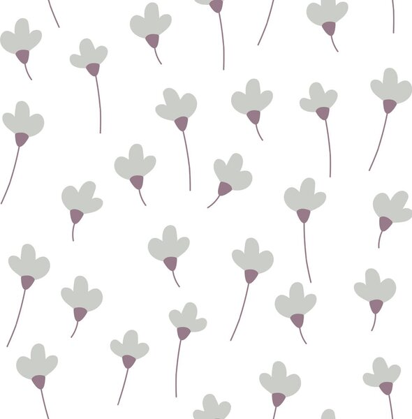 Tapeta do pokoju dziecka SIMPLE Daisies White