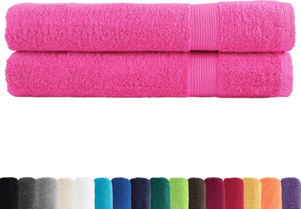 Ręczniki premium SOLUND, 2 szt., różowe, 100x200 cm, 600 g/cm²