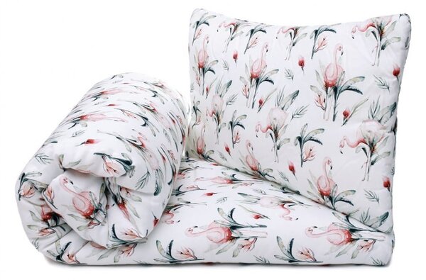 Komplet pościeli bambusowej z wypełnieniem 80x100 FLAMINGI