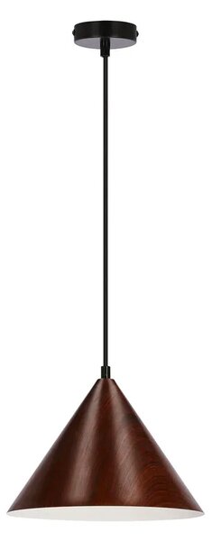 Lampa wisząca z drewnianym kloszem w kolorze orzecha M3-F53