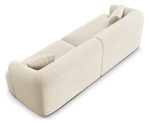 Beżowa aksamitna sofa 255 cm Campi – Cosmopolitan Design