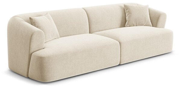 Beżowa aksamitna sofa 255 cm Campi – Cosmopolitan Design