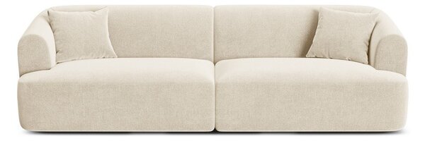 Beżowa aksamitna sofa 255 cm Campi – Cosmopolitan Design
