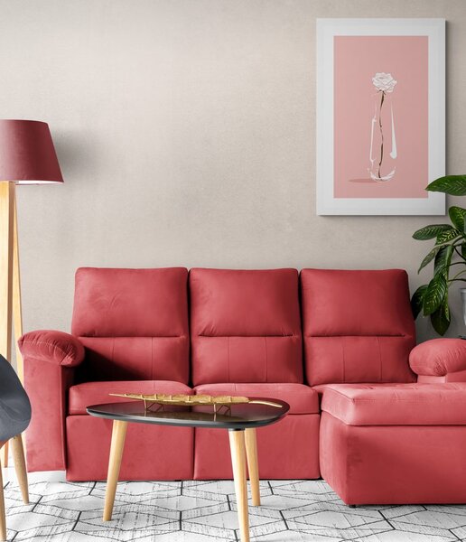 Plakat z passepartout minimalistyczny kwiat
