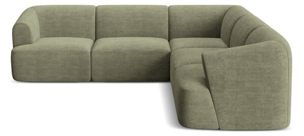 Zielony sztruksowy narożnik Campi – Cosmopolitan Design