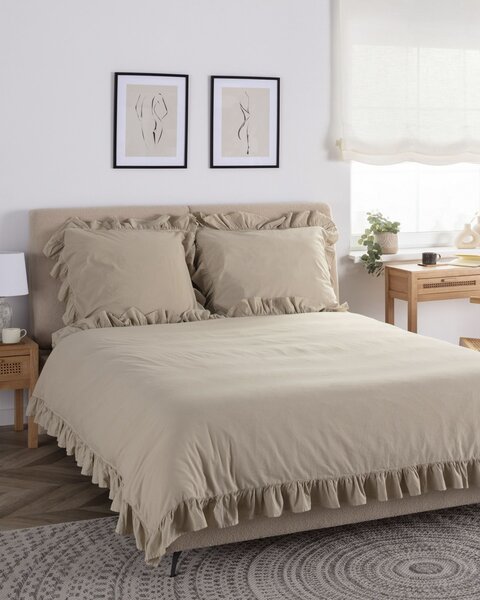 Pościel bawełniana Cotton 160x200cm oxford tan