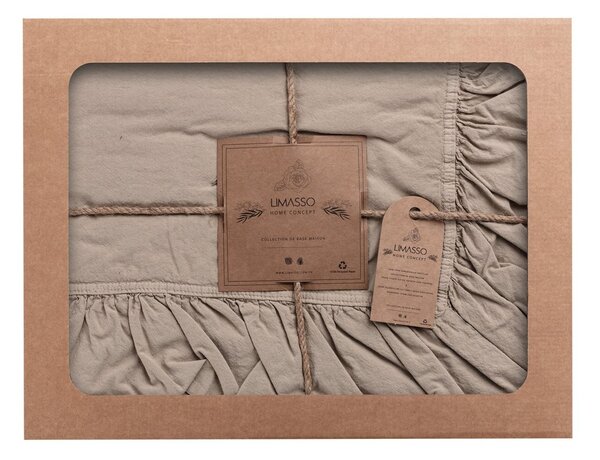 Pościel bawełniana Cotton 160x200cm oxford tan