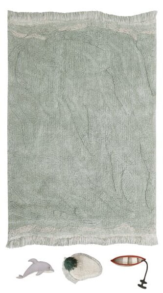 Bawełniany Dywan Do Zabawy Fale 90x130cm Sea Wonders