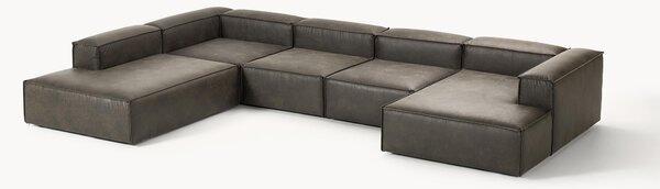 Sofa modułowa XL ze skóry z recyklingu Lennon
