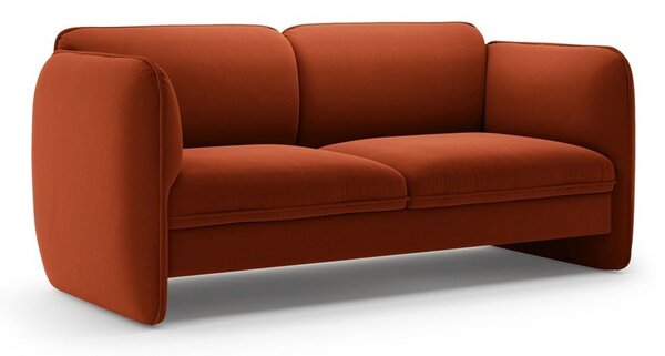 Ceglasta aksamitna sofa 168 cm Georgia – Micadoni