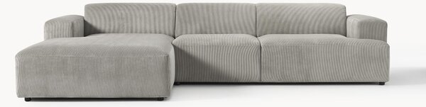 Sofa narożna ze sztruksu Melva (4-osobowa)