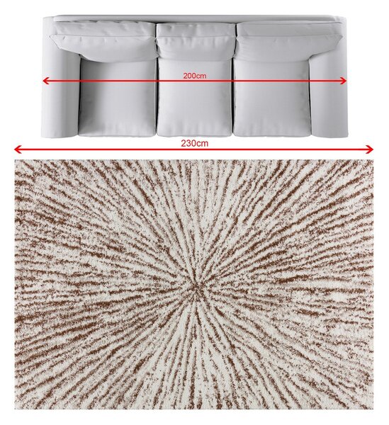 Dywan Softness cream/brown 160x230cm