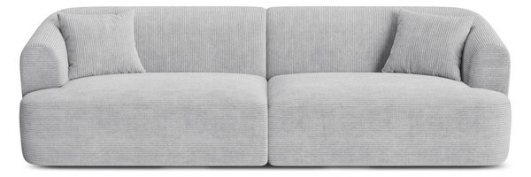 Jasnoszara sztruksowa sofa 255 cm Campi – Cosmopolitan Design