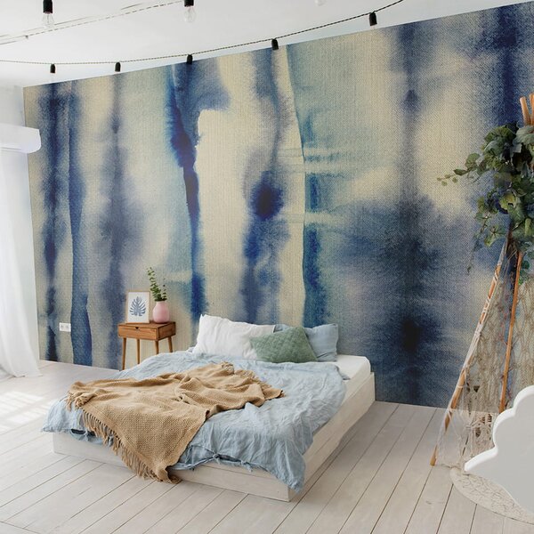 Tapeta Malumi Aurora - Navy Abstraction - 1 & 2 - Pionowe I Poziome Pasy Do Salonu I Sypialni