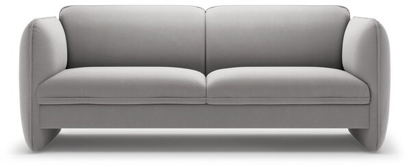 Jasnoszara aksamitna sofa 204 cm Georgia – Micadoni
