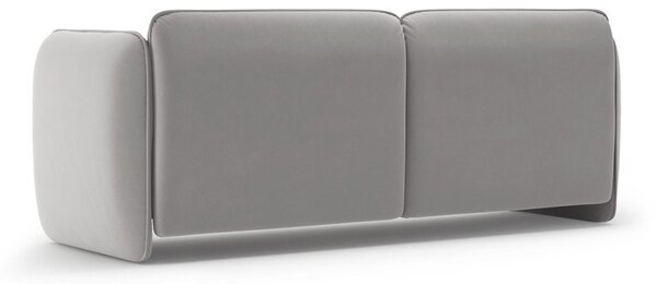 Jasnoszara aksamitna sofa 204 cm Georgia – Micadoni