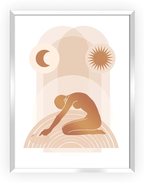 Obraz Yoga Figures II 30x40cm copper