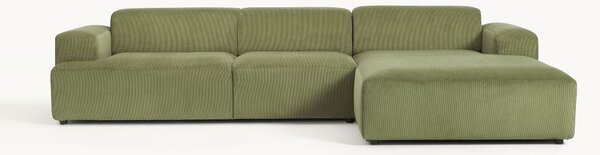 Sofa narożna ze sztruksu Melva (4-osobowa)
