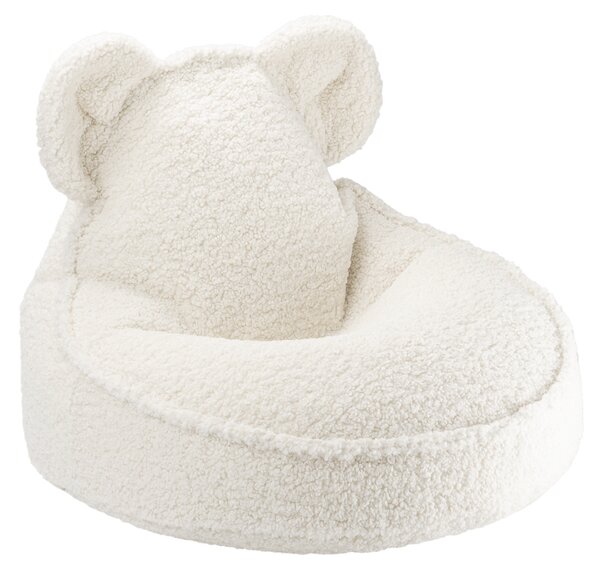 Fotelik pufa dla dziecka Bear Cream White Wigiwama