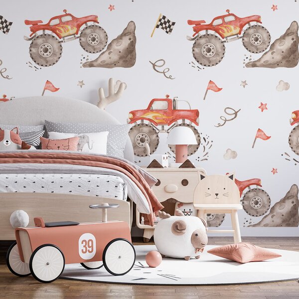Tapeta do pokoju dziecka Monster Truck