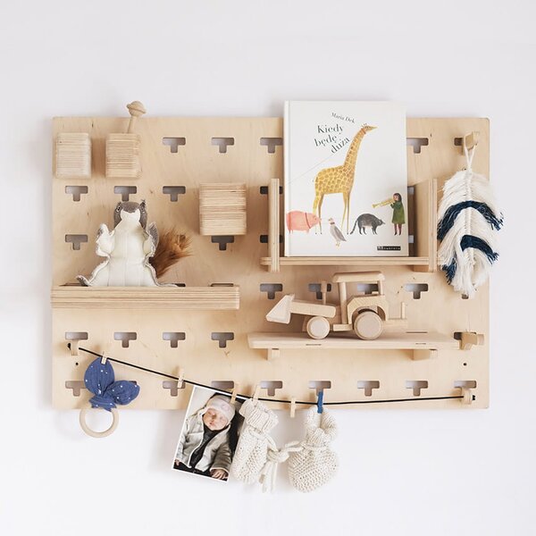 Wielofunkcyjny organizer ścienny Pegboard zestaw (75 × 50)